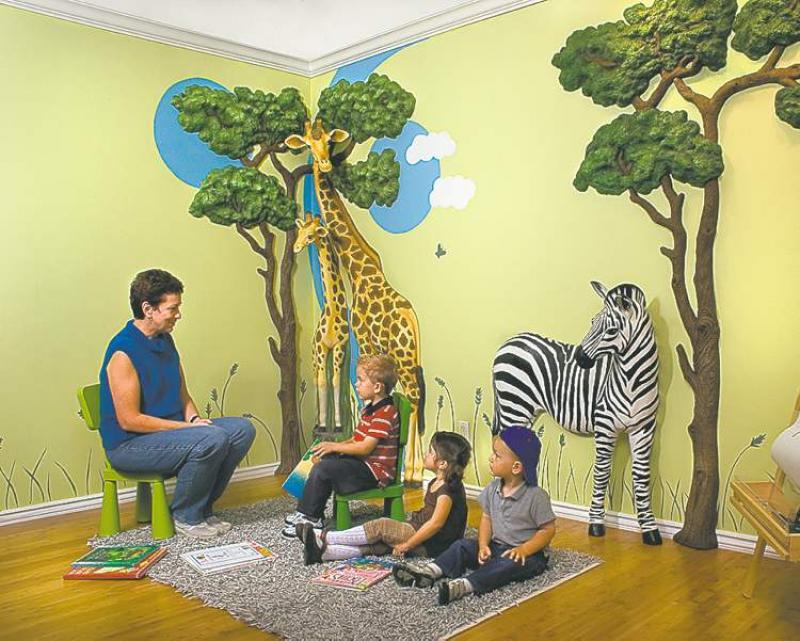Choosing a neutral tone, such as the pale green shown here, is the best way to help children's rooms grow with them.