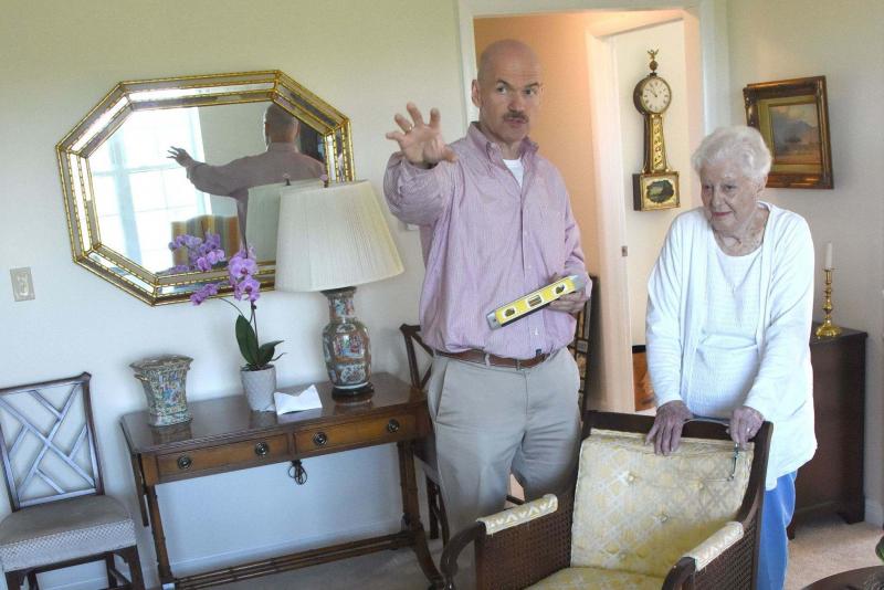 <p>Darrell Sapp / Pittsburgh Post-Gazette</p><p>Paul Regan talks with Betty Price, as he helps her to move into Longwood at Oakmont Retirement ommunity in Verona, Pa.</p>