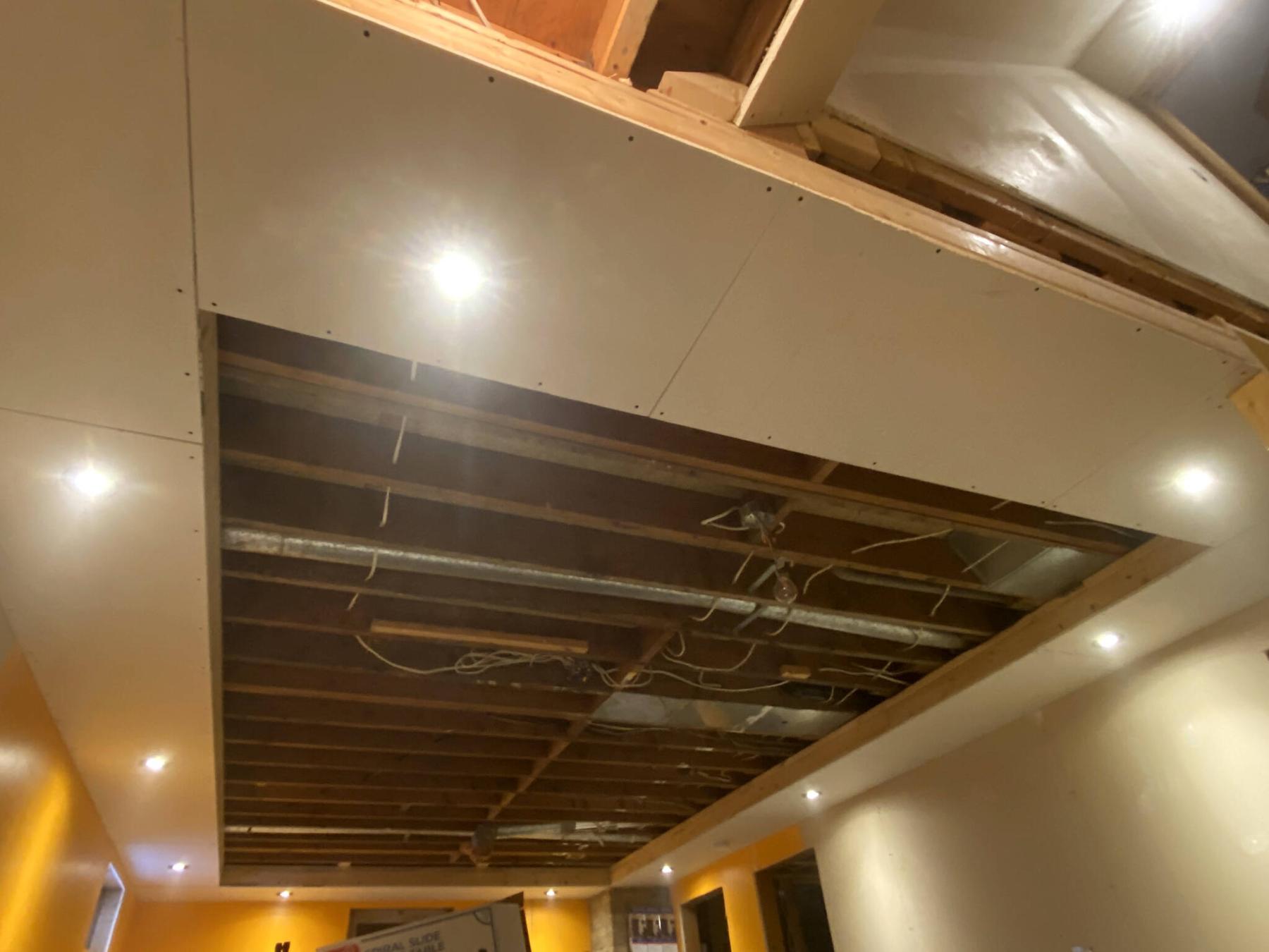  <p>Photos by Marc LaBossiere / Winnipeg Free Press</p>
                                <p>The box framing perimeter provides a mounting surface for the suspended ceiling grid and lighting.</p> 