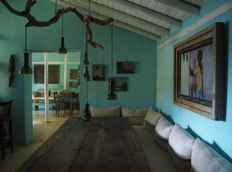 <p>Vern Yip / The Washington Post</p><p>Turquoise coloured walls, reminiscent of the water colour, sets the perfect tone to showcase work from a wide range of Brazilian artisans at the UXUA Casa Hotel in Trancoso. </p>