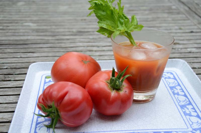 <p>Barbara Damrosch / The Washington Post</p><p>A Bloody Mary made with tomatoes from the author&rsquo;s garden and a celery swizzle stick.</p>