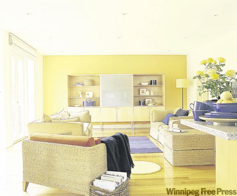 The decor in this room can easily be changed to suit the seasons.