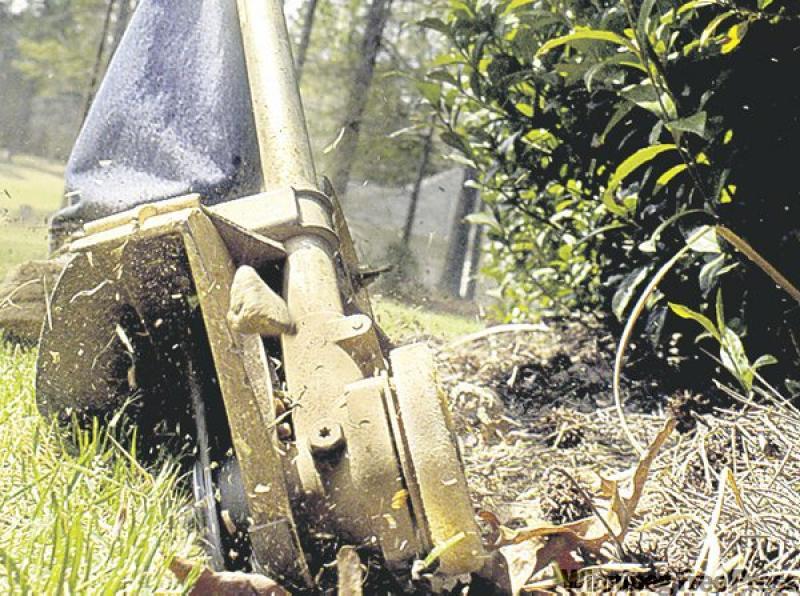 You don't need to use a power tool such as this edger to create a crisp divide between lawn and garden. Cutting your edge into a 'V' shape will help prevent the grass from creeping into the garden.
