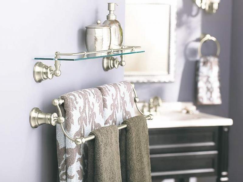 ABOVE AND BELOW: Most manufacturers have style lines in bathroom fixtures that make it easy to purchase like items. It might cost a little more to purchase matching sets but it's well worth it in the end. These little touches really count in a small space. They are like jewelry for your home.