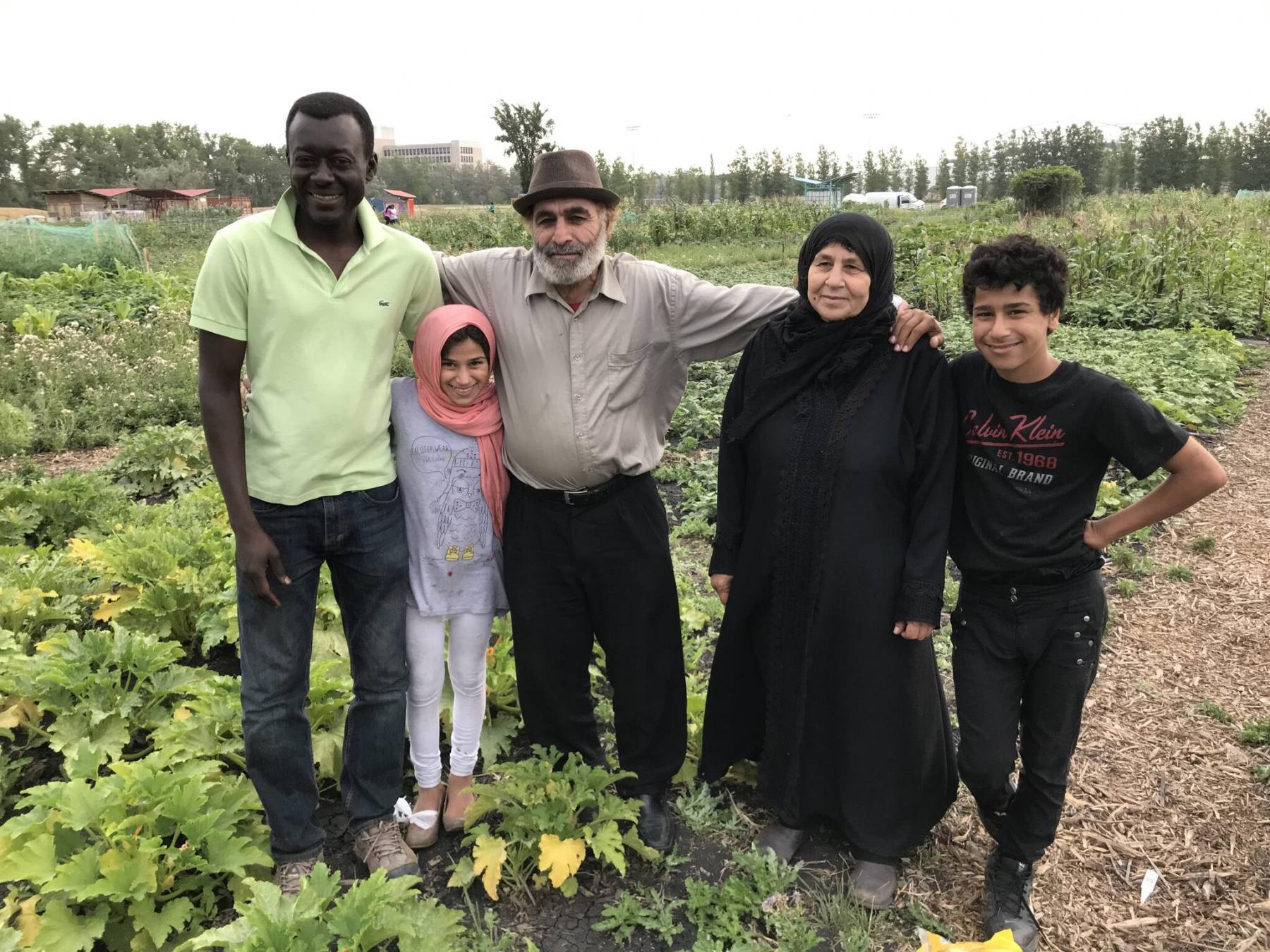 <p>Elise Swerhone</p><p>Raymond Ngarboui, Rainbow Community Garden manager with Syrian newcomers.</p>