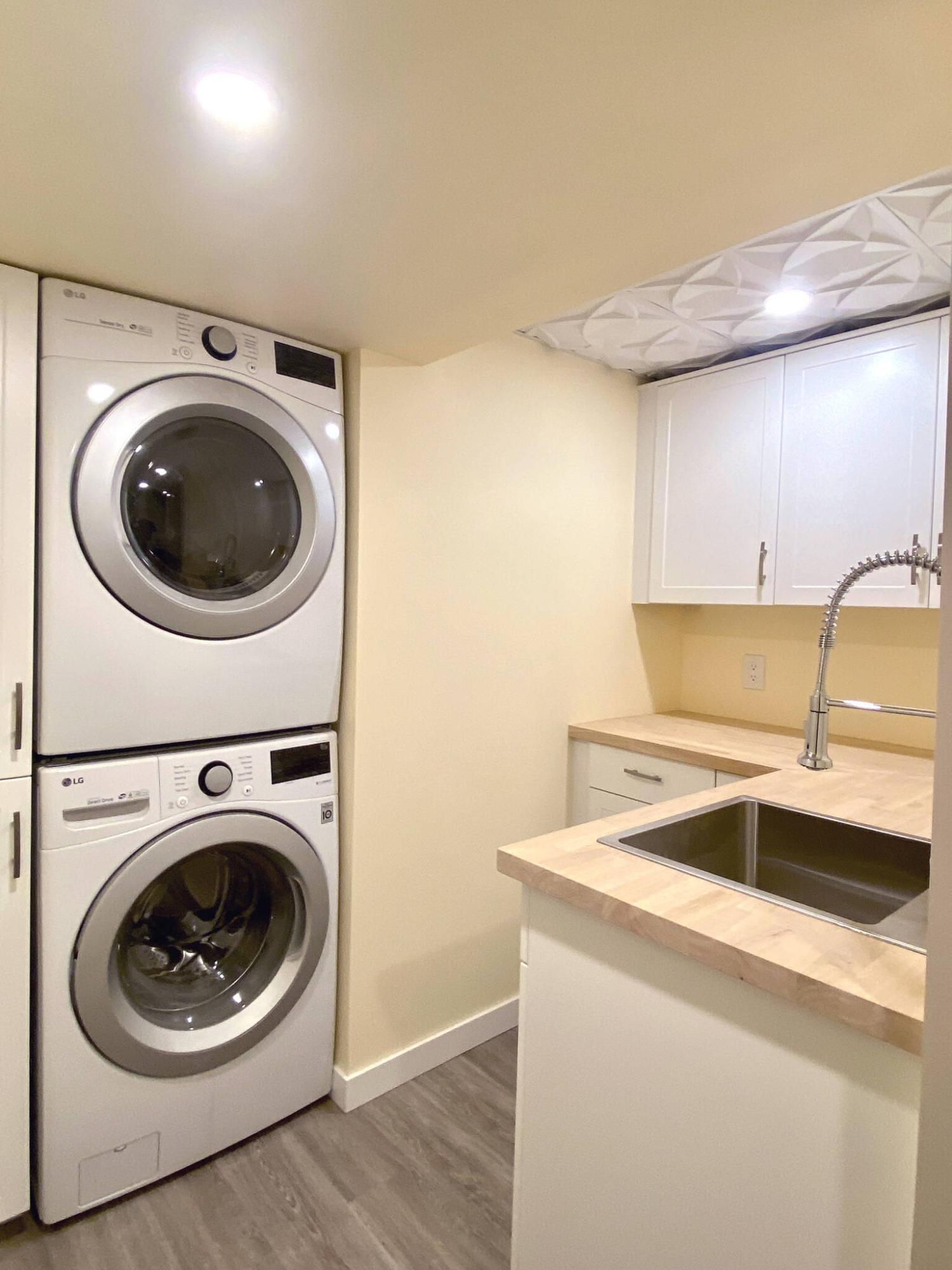  <p>Photos by Marc LaBossiere / Free Press</p>
                                <p>Everything needed was precisely laid out in this small laundry room.</p> 