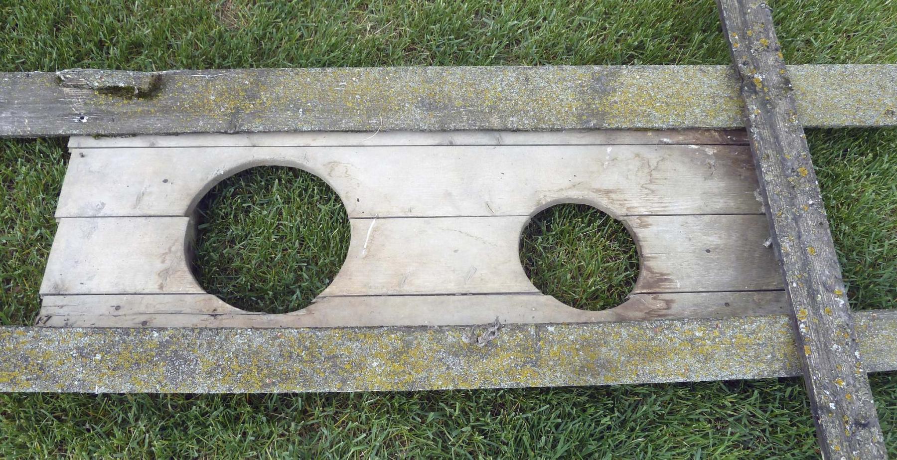 <p>Photos by Laurie Mustard / Winnipeg Free Press</p><p>This vintage two-hole outhouse seat was surely once owned by royalty. </p>
