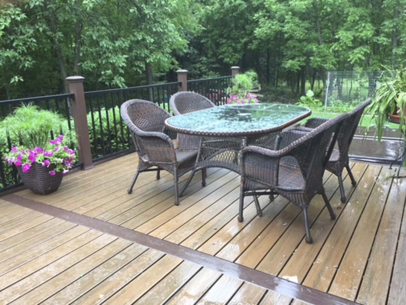 <p>Supplied</p><p>Randy and Chris Swanson decided to replace their old deck with a new composite one, and by building it themselves, saved about half of the cost.</p>