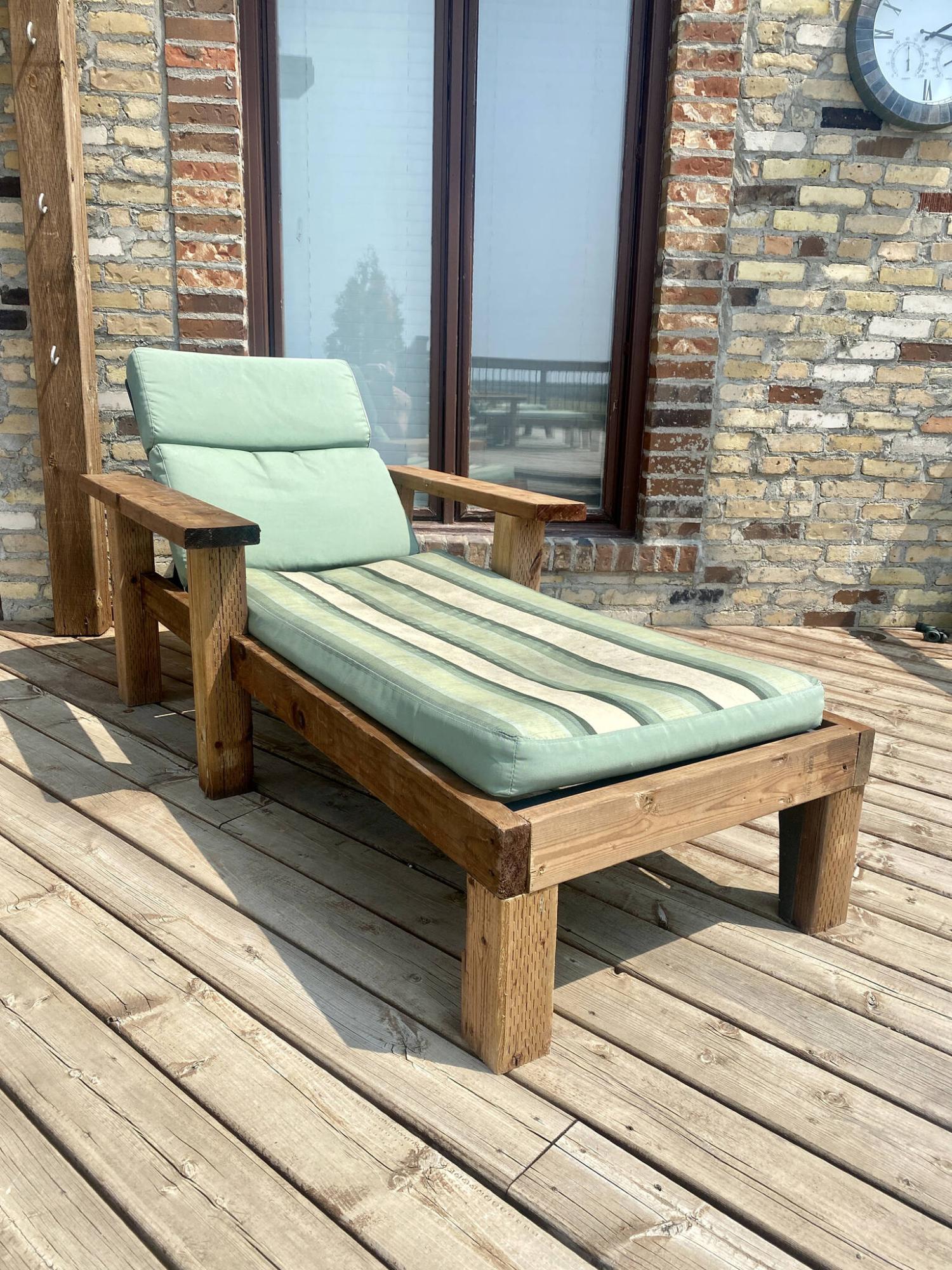 <p>Photos by Marc LaBossiere / Winnipeg Free Press By using treated lumber the rusted legs were abandoned while overhauling these metal loungers.</p> 