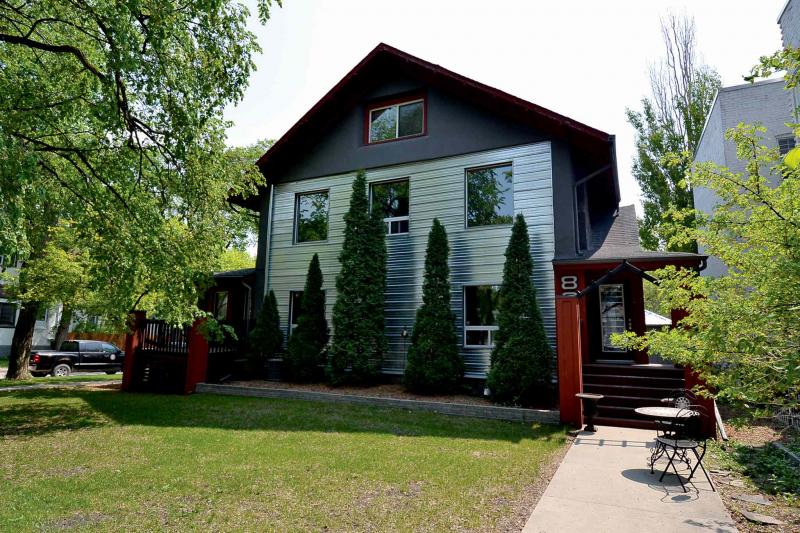 photos by todd lewys / winnipeg free press
  884 Grosvenor Avenue is a distinctive sight with its corrugated steel exterior.