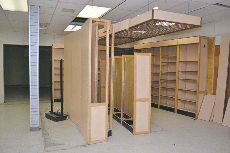 Shelving donated to the Association of Community Living Interlake by the owners of Home Hardware.