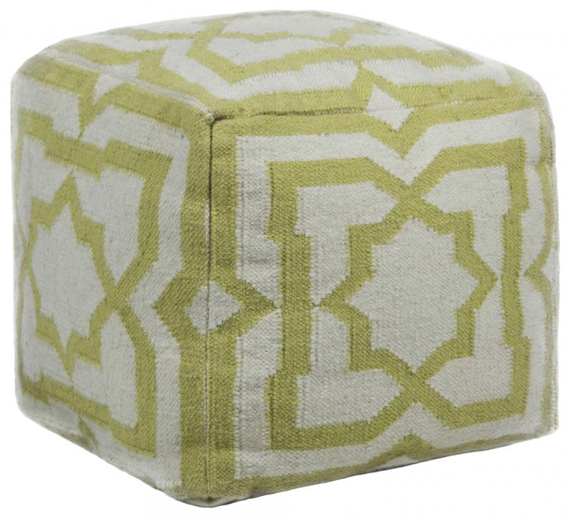 <p>Burke Décor</p><p>Keep guests guessing by splashing Greenery in your home with the Hand-Knitted Pouf by Chandra.</p>