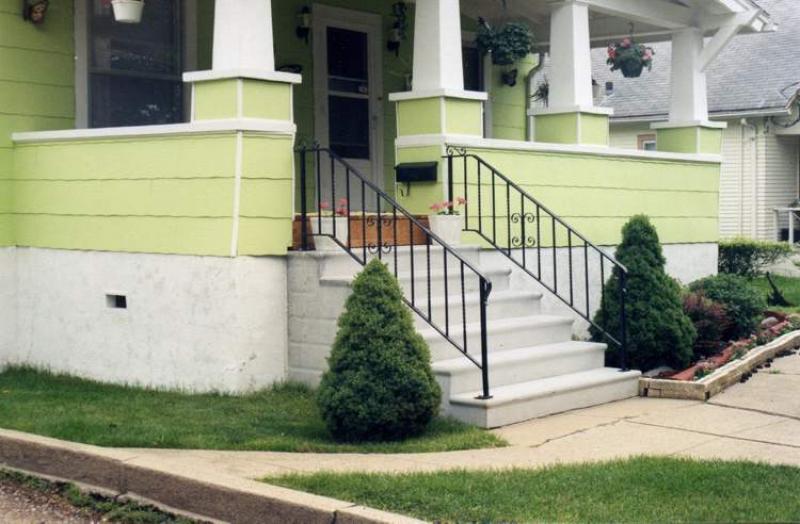 Precast steps are usually supported with a concrete pier or other structure.