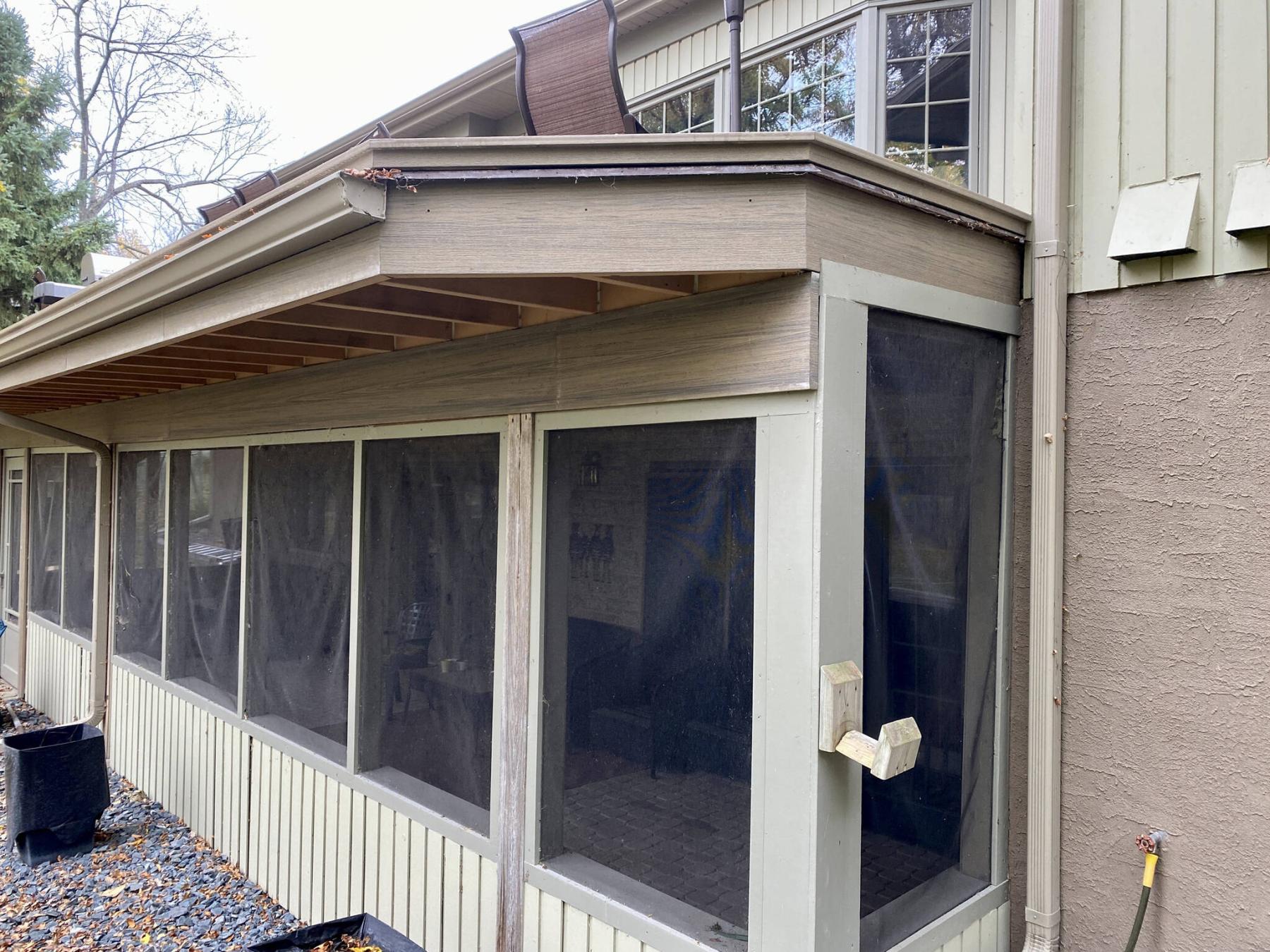  <p>Several aspects of the surface areas below the top deck were also sheathed with composite.</p> 
