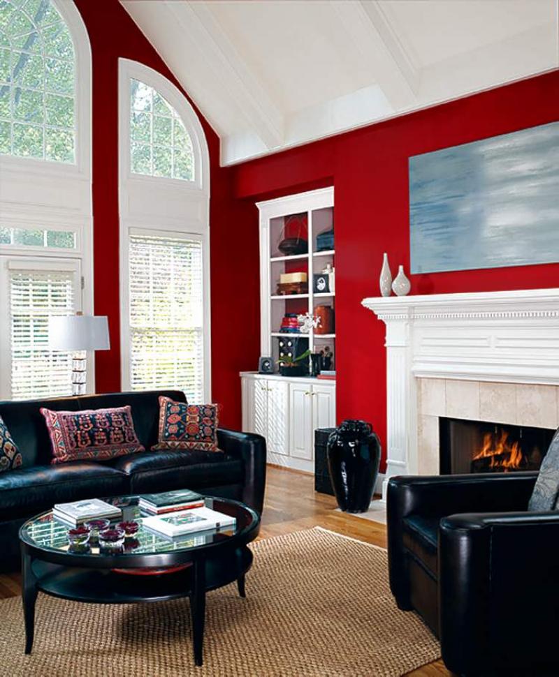 With a strong colour like red, you need contrast to help break up the robust colour while maintaining its visual power.