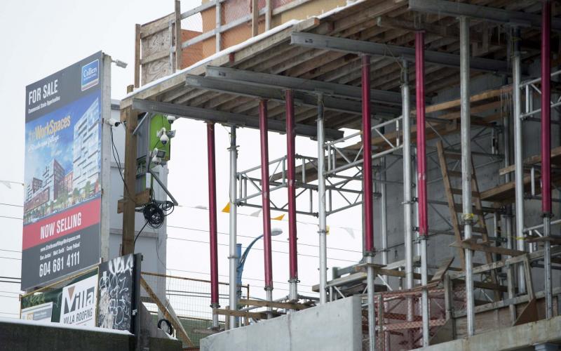 <p>Jonathan Hayward/ The Canadian Press</p><p>A new condo building is shown under construction in downtown Vancouver.</p>
