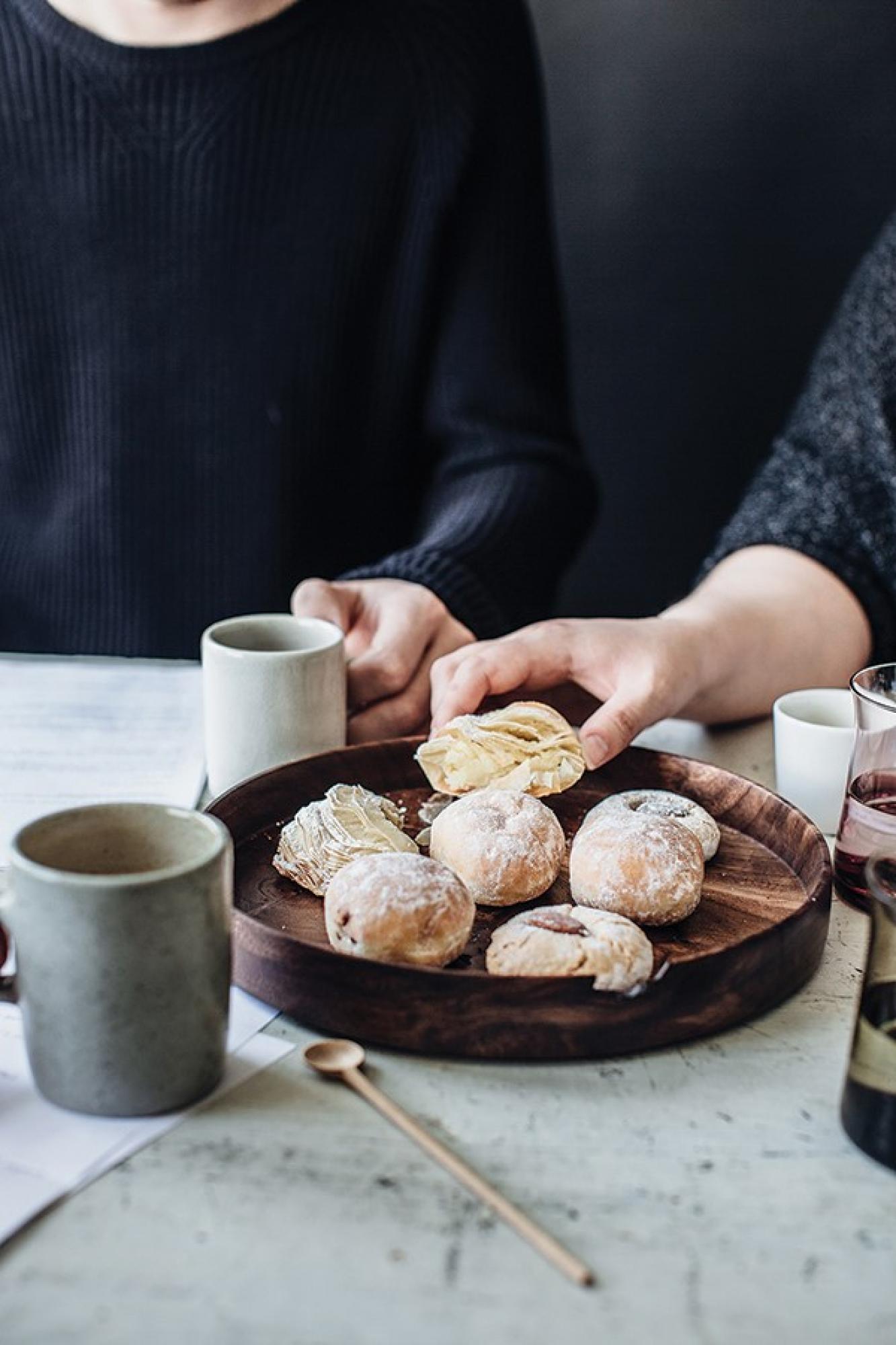 From coffee and amaretti cookies, to chocolate dipped ripple chips, a well balanced dessert charcuterie perfectly combines sweet and salty flavours. Above photo by Pauline Boldt for De Luca&rsquo;s.