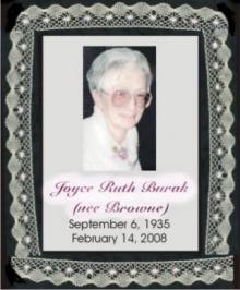 JOYCE RUTH BURAK (BROWNE)  Obituary pic