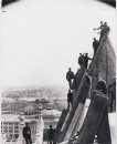 Foote Collection Manitoba Archives Neg# N2554 Collection: Foote 1535 Date: 1912-13 Subject: Copper Sheathing the roof of Fort Garry Hotel in Winnipeg. fparchive