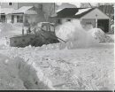 Jack Ablett/Winnipeg Free Press Archives Winnipeg Blizzard (19) March 7, 1966 March 4, 1966 - That Was  The Storm That Was Snow plow clears out Hind Avenue, St. James fparchive