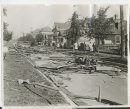 L.B. FOOTE Winnipeg Free Press Archives Winnipeg storm  (1) June 17, 1919 Winnipeg scenes following wind storm  Looking along Burrows avenue from Andrews street. Street strewn with debris from the .Strathcona School and wrecked houses. fparchive