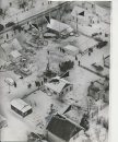 Bill Rose/Winnipeg Free Press Archives St. James-air-crash Feb. 18 1957 Aerial photo charts the path taken by the Mitchell Bomber which crashed in St. James Sunday night.