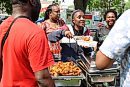 A food vendor ... 