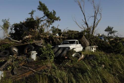 Robert Tinker / Winnipeg Free Press / August 5 2006 - 060805 -  Devastation on Dennis Kintop's farm on Stead Road after a tornado hit Sat. August 5/06.