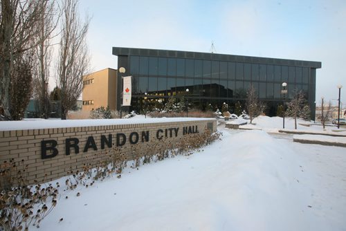 Brandon Sun Brandon City Hall, winter scene. (Bruce Bumstead/Brandon Sun)