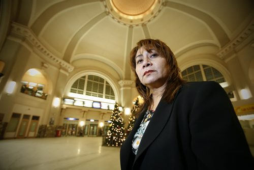 December 19, 2010 - 101219  -   Josefina Jara poses for a photograph in Union Station in Winnipeg Sunday, December 19, 2010.  John Woods / Winnipeg Free Press