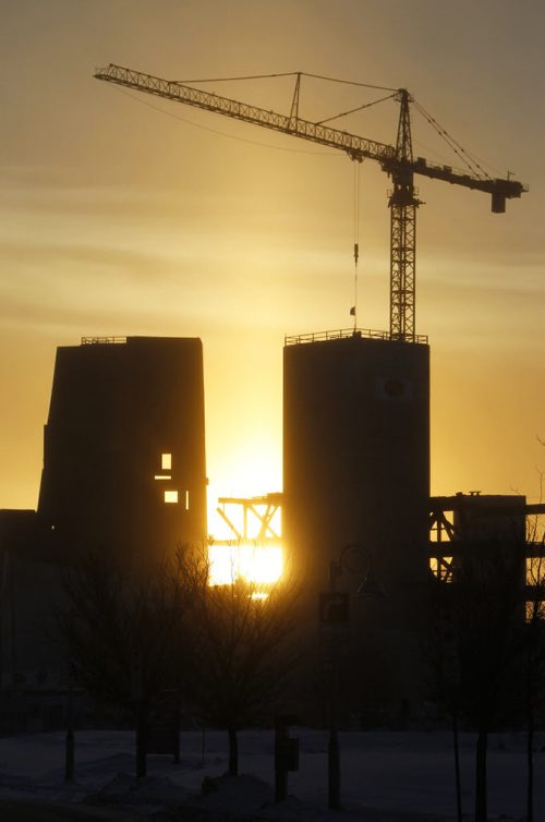 TREVOR HAGAN / WINNIPEG FREE PRESS - The sun rises behind the Canadian Museum for Human Rights around 8:45am.  10-12-26 CMHR