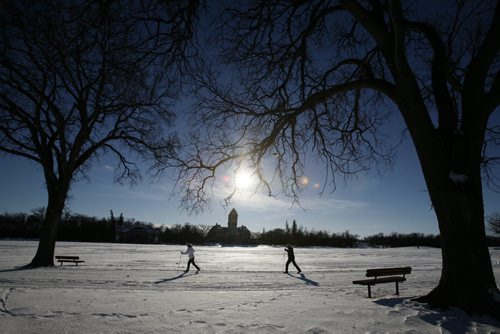 December 28, 2010 - 101228  -   Skiiers enjoy the mild temperatures and hit the trails at Assiniboine Park on Tuesday, December 28, 2010. John Woods / Winnipeg Free Press