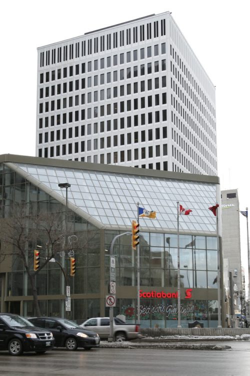 December 28, 2010 - 101228  -  ScotiaBank at 200 Portage Avenue and Royal Bank (RBC) (background) at 220 Portage Avenue on Tuesday, December 28, 2010. For a Probe/Jory/Free Press survey on customer satisfaction in financial institutions. Credit Unions scored higher than banks. ScotiaBank scored the best among the banks. Royal Bank is the largest of the banks in Manitoba. John Woods / Winnipeg Free Press