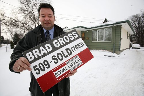 January 06, 2011 - 110106  - Brad Gross, a real estate agent with Royal LePage Prime Real Estate, shows off a 2 bedroom bungalow that he sold for $24,000 more than the listing price of $199,000 January 06, 2011.    John Woods / Winnipeg Free Press