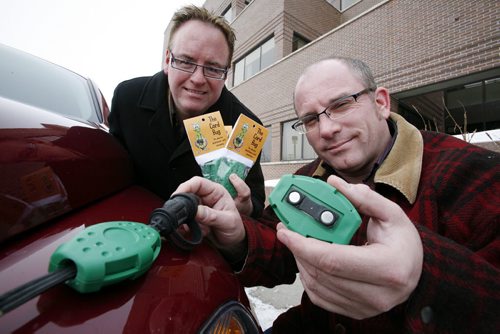 January 06, 2011 - 110106  - Kelly Taylor (L), President of Biscayne Productions and V.P. of Marketing and Sales Michael Clark show off their new product The Cord Bug Thursday, January 06, 2011.    John Woods / Winnipeg Free Press