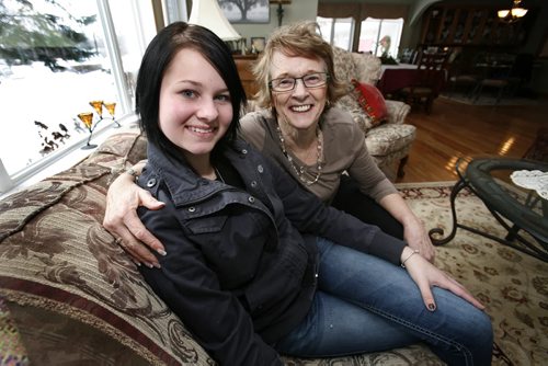 January 07, 2011 - 110107  -  Wilma Barkman and her fifteen year old granddaughter Tasiya pose for photographs in Wilma's Kleefeld home Friday January 07, 2011.  The pair were in Haiti doing volunteer work when the earthquake hit last year. John Woods / Winnipeg Free Press