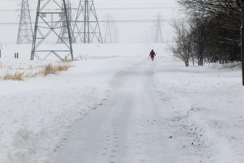 JOE.BRYKSA@FREEPRESS.MB.CA Local- ( See Martin story)-  A resident walks on  the the  Buhler trail where a 51-year-old man, Ken Stammers was killed after being hit by a snowmobile  while walking  in the field near the 500 block of Redonda Street on Jan 13 , 2010- Area residents are upset that they have been complaining to city officials to deal with the snowmobiles before the fatal collision occured- JAN 16, 2011- JOE BRYKSA/WINNIPEG FREE PRESS