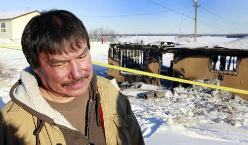 WAYNE.GLOWACKI@FREEPRESS.MB.CA Band Constable Timothy Mason attended the fatal house fire at St. Theresa Point , Mb that broke out on January 16 and killed a two month old baby girl. Kevin Rollason story. Winnipeg Free Press Jan. 17 2011