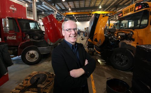 Ruth Bonneville Winnipeg Free Press Feb 02 2011 Local - Doug Harvey with Maxim Truck and Trailer - View from the Top for Feb.
