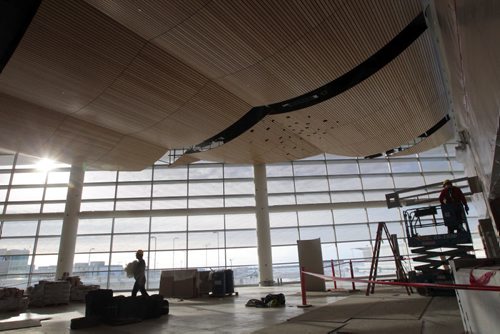 MIKE.DEAL@FREEPRESS.MB.CA 110204 - Friday, February 04, 2011 - Construction of the new terminal at the James Armstrong Richardson International Airport continues. The second floor pre-departure area. See Martin Cash story MIKE DEAL / WINNIPEG FREE PRESS