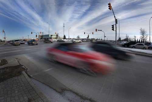 February 8, 2011 - 110208  -  Traffic flies through the intersection of McGillivray Boulevard and Kenaston Boulevard on Tuesday, February 8, 2011. A recent MPI report states the intersection has the most motor vehicle collisions of all city intersections.    John Woods / Winnipeg Free Press