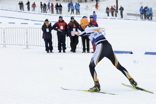 Here are photos of Slade Doyle winning his second gold medal at the games today. Please put into merlin for sports. Also, Please give Dave Benson a photo credit for the picture.winnipeg free press