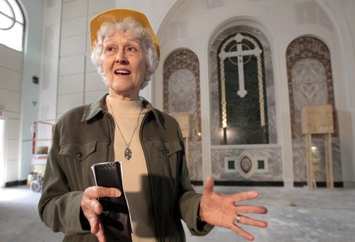 MIKE.DEAL@FREEPRESS.MB.CA 110302 - Wednesday, March 02, 2011 - Cecile Fortier, of the Missionary Oblate Sisters in the renovated chapel at soon to open 157-unit retirement residence in St. Boniface. MIKE DEAL / WINNIPEG FREE PRESS