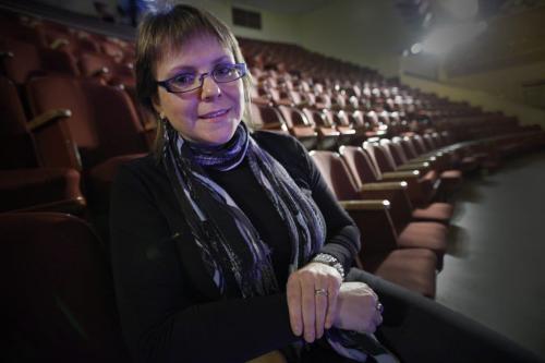 Winnipeg, Manitoba - 110407 - RoseAnna Schick of RAS Creative poses for a photograph at the Pantages Playhouse Theatre in Winnipeg Thursday, April 7, 2011. Schick was photographed for an advancer on the Women of Distinction Awards.   (John Woods/Winnipeg Free Press)