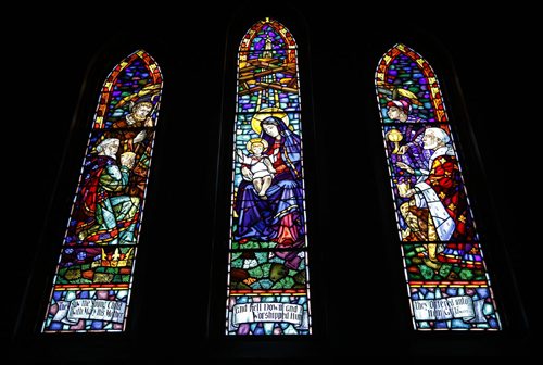 TREVOR HAGAN / WINNIPEG FREE PRESS - Stained glass windows inside St.Margaret's Anglican Church. 160 Ethelbert Street at Westminster Avenue. 11-04-16