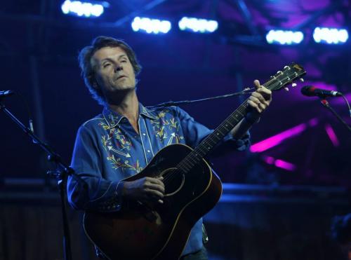 Winnipeg Folk Festival 2011. Blue Rodeo plays for a massive crowd. They headlined the Wednesday night opening of the Winnipeg Folk Festival. Members Jim Cuddy (in photo) (guitar/vocals), Greg Keelor (guitar/vocals) and Bazil Donovan (bass), and Glenn Milchem (drums). Rob Williams story. July 6, 2011 (BORIS MINKEVICH / WINNIPEG FREE PRESS) 110706