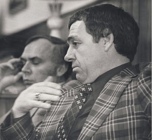 PAUL DELESKE / WINNIPEG FREE PRESS Winnipeg Jets hockey coach Tom McVie 1979