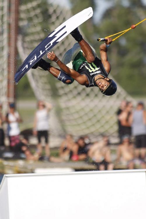 Lior Sofer from Israel finished fourth at the Monster Energy WWA Wake Park Triple Crown Men's Professional Final at Adrenaline Adventures in Winnipeg, Saturday, July 9, 2011.   John Woods/Winnipeg Free Press