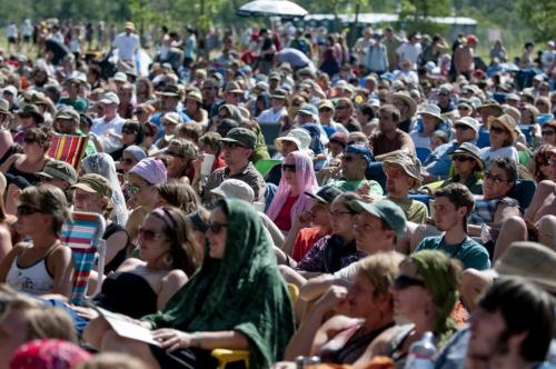 Crowds at the Little Stge on the Prarie during the Folk Festival, Saturday. July 9, 2011. (HADAS PARUSH / WINNIPEG FREE PRESS)