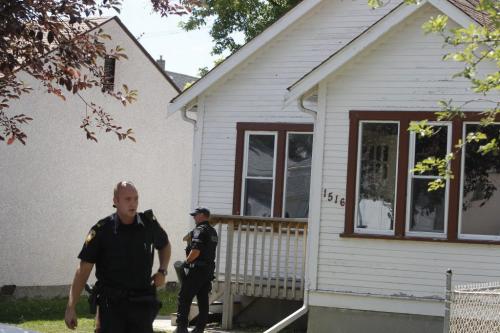 Possible shooting scene at 1516 Roy. July 12, 2011 (BORIS MINKEVICH / WINNIPEG FREE PRESS)